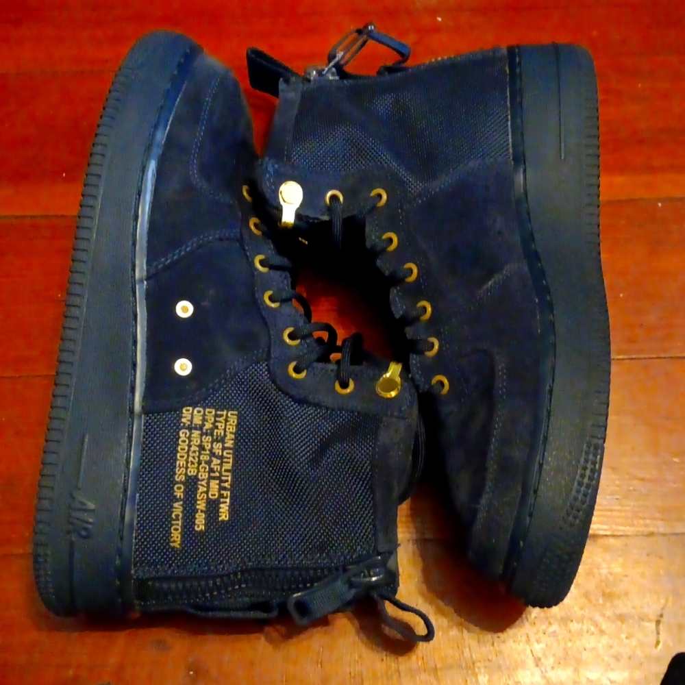 SF AIR FORCE 1 GS 'OBSIDIAN' AJ0424-400 SZ 6Y OR WOMEN'S SZ 7.5 - Picture 5 of 8